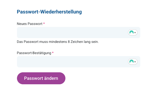 Passwortvergabe – Schritt 3